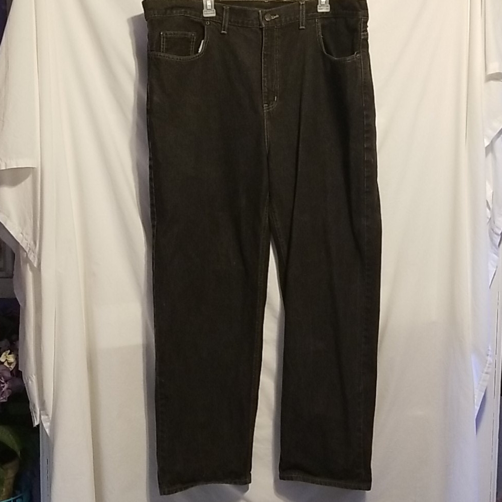 Faded Glory Mens black 5 pocket Jeans 44x32